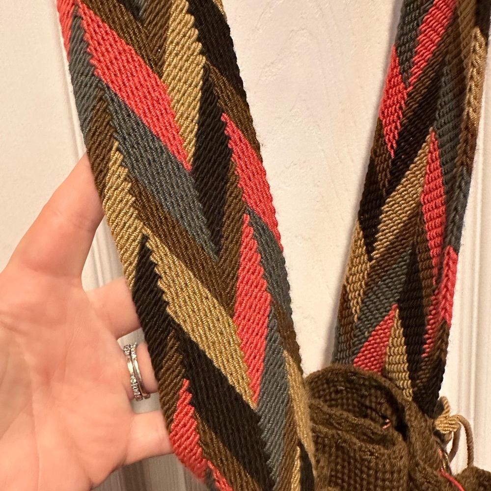 Wayuu bag - brown and light pink - Picture 11 of 13
